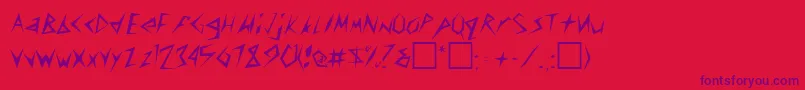 ConstantRegular Font – Purple Fonts on Red Background