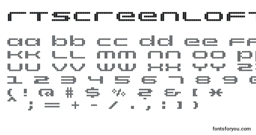 Schriftart RtScreenloft8Bold – Alphabet, Zahlen, spezielle Symbole