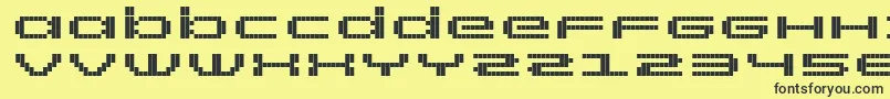 RtScreenloft8Bold Font – Black Fonts on Yellow Background