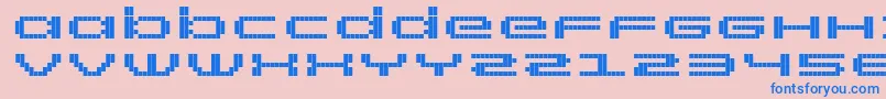 RtScreenloft8Bold-fontti – siniset fontit vaaleanpunaisella taustalla