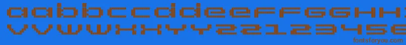 RtScreenloft8Bold-fontti – ruskeat fontit sinisellä taustalla
