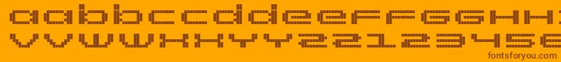 RtScreenloft8Bold Font – Brown Fonts on Orange Background