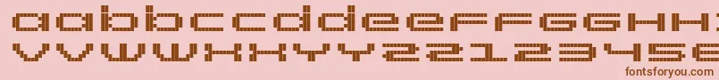 Шрифт RtScreenloft8Bold – коричневые шрифты на розовом фоне