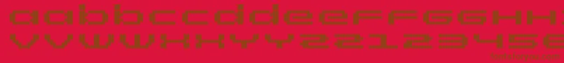 フォントRtScreenloft8Bold – 赤い背景に茶色の文字