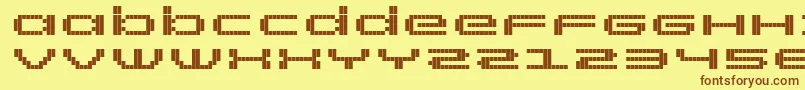 RtScreenloft8Bold Font – Brown Fonts on Yellow Background