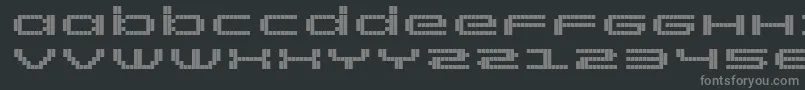 Czcionka RtScreenloft8Bold – szare czcionki na czarnym tle