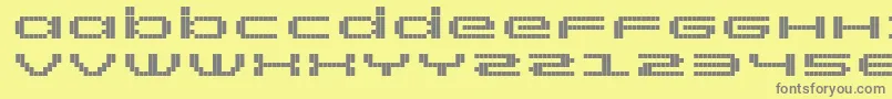 フォントRtScreenloft8Bold – 黄色の背景に灰色の文字