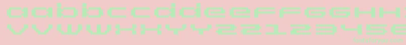 RtScreenloft8Bold-fontti – vihreät fontit vaaleanpunaisella taustalla