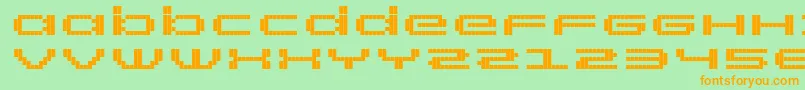 Шрифт RtScreenloft8Bold – оранжевые шрифты на зелёном фоне