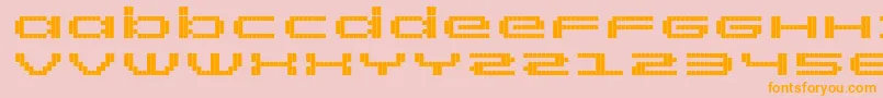 RtScreenloft8Bold Font – Orange Fonts on Pink Background