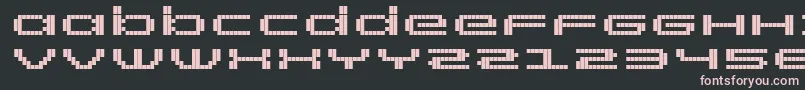 Czcionka RtScreenloft8Bold – różowe czcionki na czarnym tle