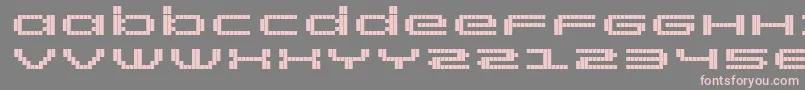 RtScreenloft8Bold-fontti – vaaleanpunaiset fontit harmaalla taustalla