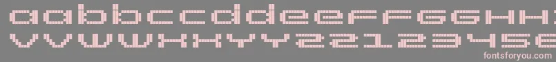 Czcionka RtScreenloft8Bold – różowe czcionki na szarym tle