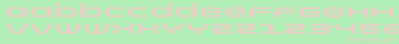 RtScreenloft8Bold-fontti – vaaleanpunaiset fontit vihreällä taustalla