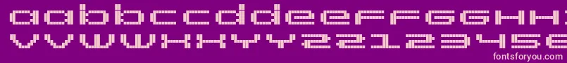 RtScreenloft8Bold-Schriftart – Rosa Schriften auf violettem Hintergrund