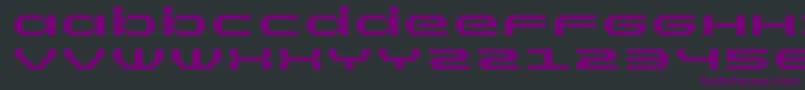 RtScreenloft8Bold-fontti – violetit fontit mustalla taustalla