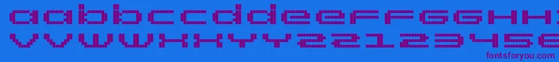 RtScreenloft8Bold-Schriftart – Violette Schriften auf blauem Hintergrund