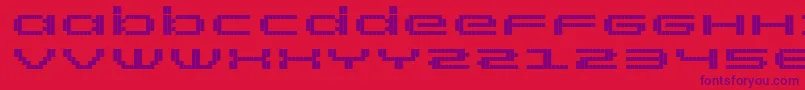 RtScreenloft8Bold Font – Purple Fonts on Red Background