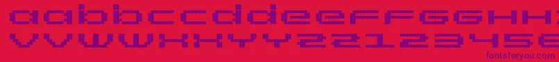 Police RtScreenloft8Bold – polices violettes sur fond rouge