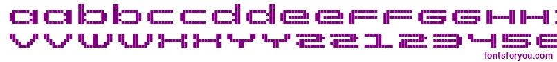 Czcionka RtScreenloft8Bold – fioletowe czcionki na białym tle