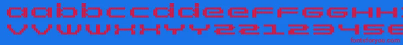 RtScreenloft8Bold Font – Red Fonts on Blue Background