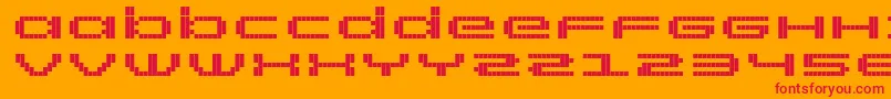 フォントRtScreenloft8Bold – オレンジの背景に赤い文字