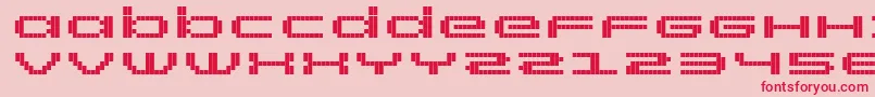 RtScreenloft8Bold-Schriftart – Rote Schriften auf rosa Hintergrund