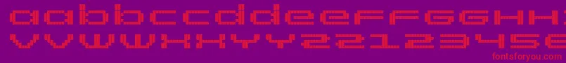 RtScreenloft8Bold-fontti – punaiset fontit violetilla taustalla