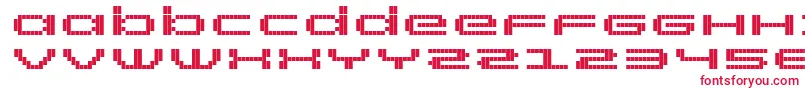 RtScreenloft8Bold-Schriftart – Rote Schriften auf weißem Hintergrund
