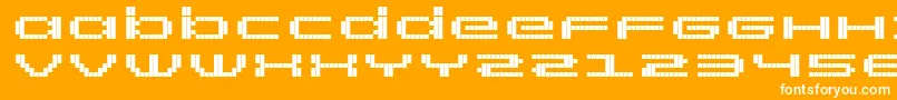 Шрифт RtScreenloft8Bold – белые шрифты на оранжевом фоне