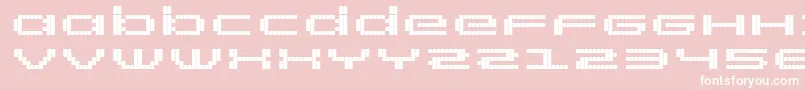 RtScreenloft8Bold-fontti – valkoiset fontit vaaleanpunaisella taustalla