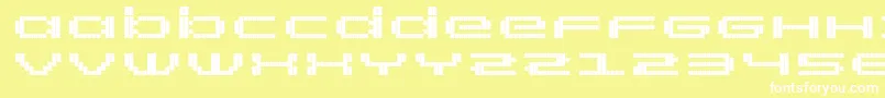 フォントRtScreenloft8Bold – 黄色い背景に白い文字