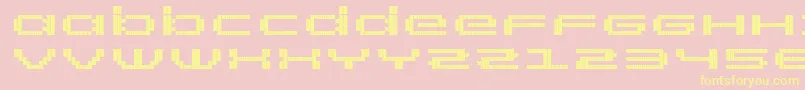 RtScreenloft8Bold-Schriftart – Gelbe Schriften auf rosa Hintergrund