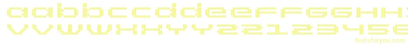 Czcionka RtScreenloft8Bold – żółte czcionki na białym tle
