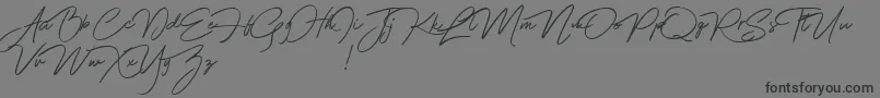 Шрифт Franciscodemo – чёрные шрифты на сером фоне