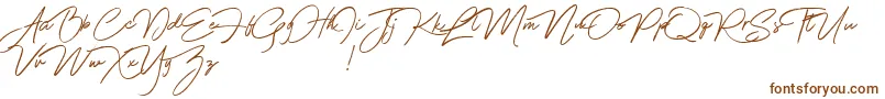 Franciscodemo-Schriftart – Braune Schriften auf weißem Hintergrund