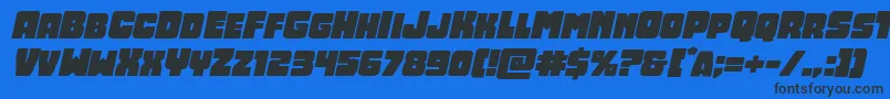 Opusmundiexpandital Font – Black Fonts on Blue Background