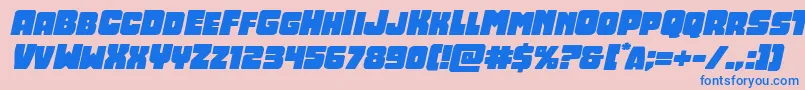 Opusmundiexpandital Font – Blue Fonts on Pink Background