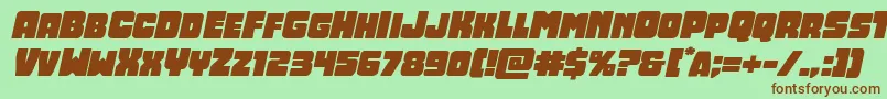 Opusmundiexpandital Font – Brown Fonts on Green Background