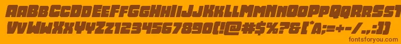 Opusmundiexpandital Font – Brown Fonts on Orange Background