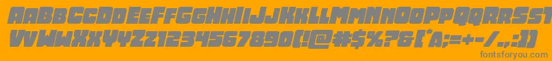 Opusmundiexpandital Font – Gray Fonts on Orange Background