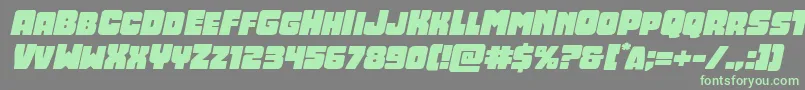 Opusmundiexpandital Font – Green Fonts on Gray Background