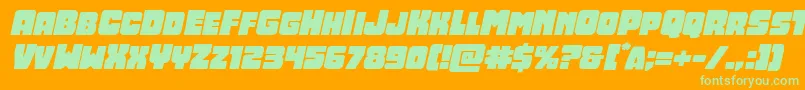 Opusmundiexpandital Font – Green Fonts on Orange Background