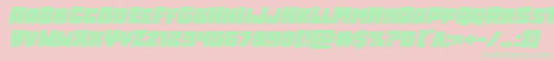 Opusmundiexpandital Font – Green Fonts on Pink Background