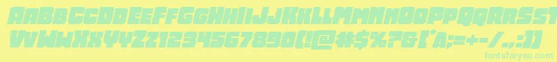 Opusmundiexpandital Font – Green Fonts on Yellow Background