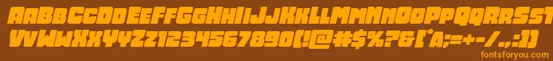 Opusmundiexpandital Font – Orange Fonts on Brown Background