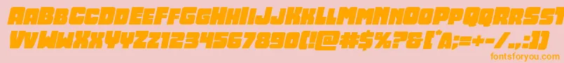 Opusmundiexpandital Font – Orange Fonts on Pink Background