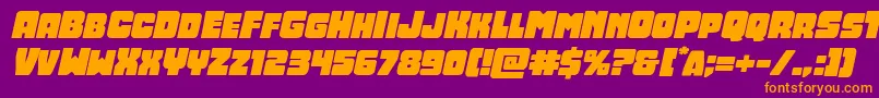 Opusmundiexpandital Font – Orange Fonts on Purple Background