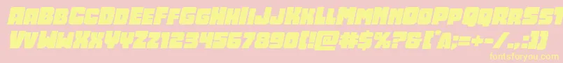 Opusmundiexpandital Font – Yellow Fonts on Pink Background