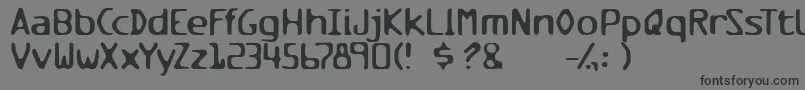 Milesandmilesofverticalsmil-Schriftart – Schwarze Schriften auf grauem Hintergrund
